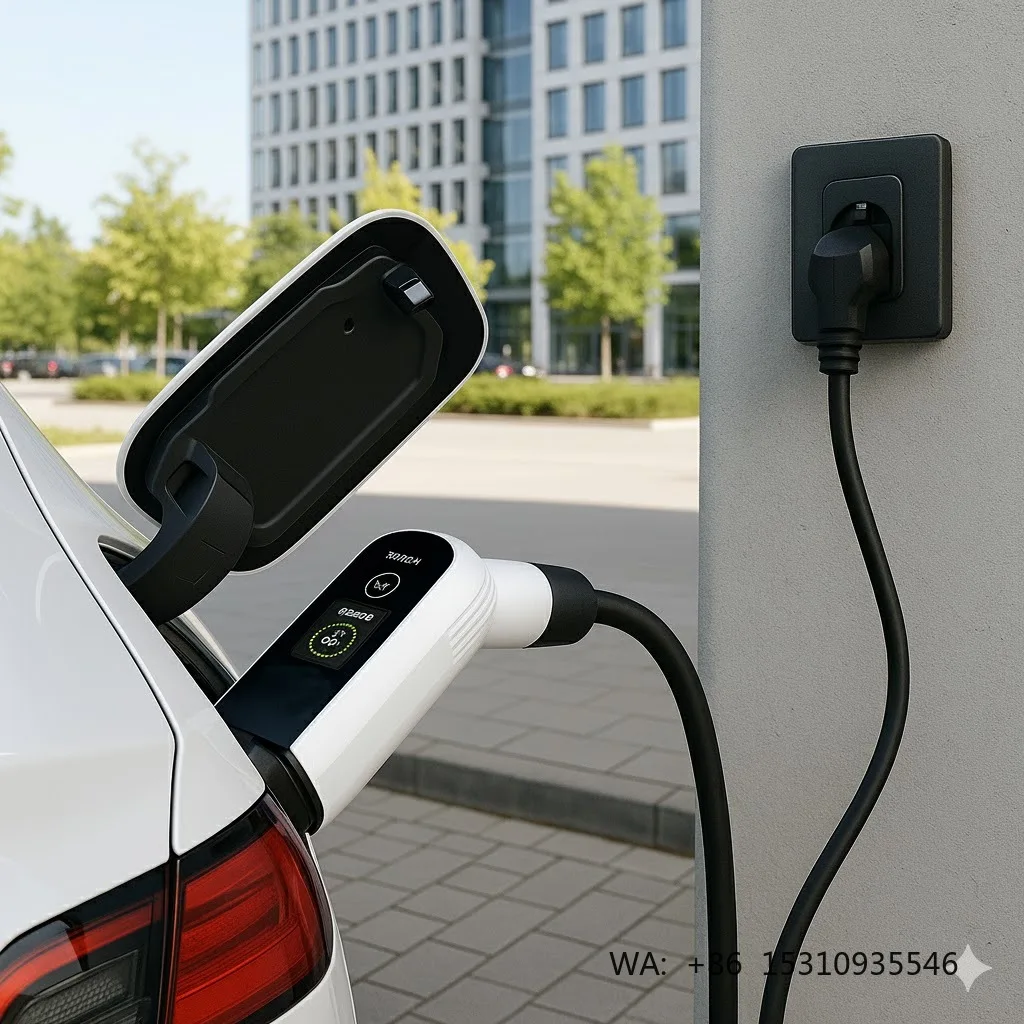 UK Plug Portable EV Charger cable 3.2kW 13A IP65 with Type A+DC6mA RCD and Smart APP
