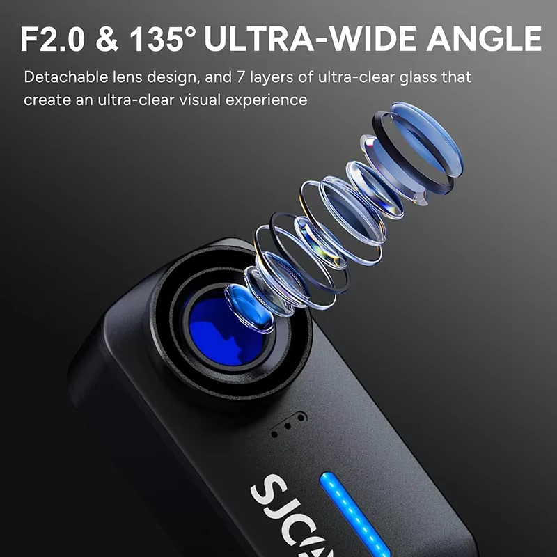 C110 POV Camera SJCAM 4K Motion Camera Waterproof 30m with WiFi Electronic Image Stabilization 135° Wide Angle 2.5H Battery view 5