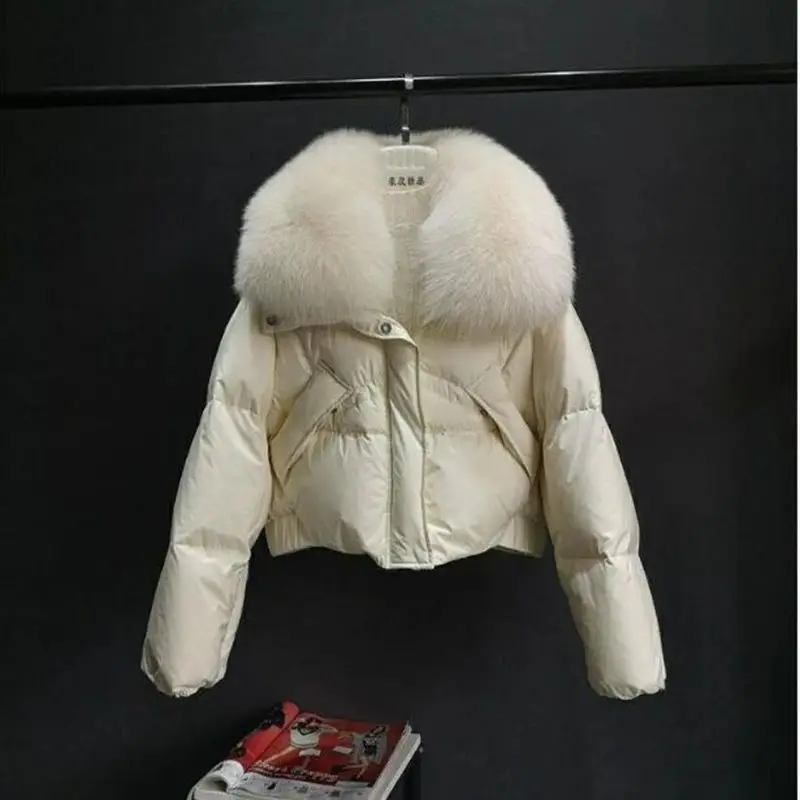 Parka invernale in pelliccia grande bianca Du down da donna caldo piumino Jac Ladies Or Capispalla Primavera 2025 Altro materiale 00%