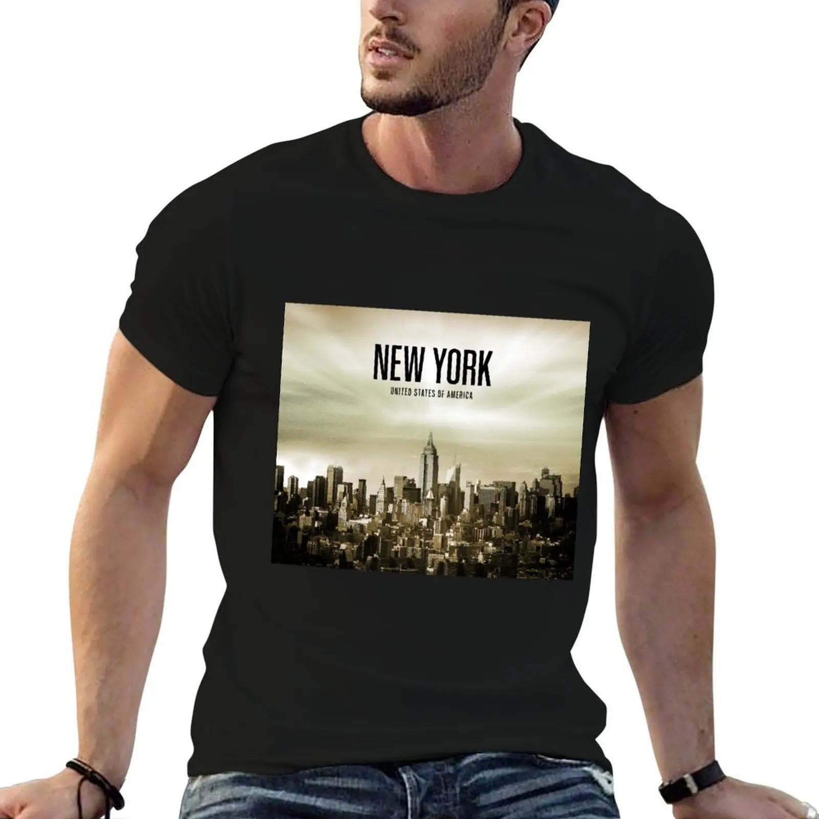 

New York - USA T-Shirt man t shirt summer t shirts for man cotton soft graphic t shirts for man T-Shirt