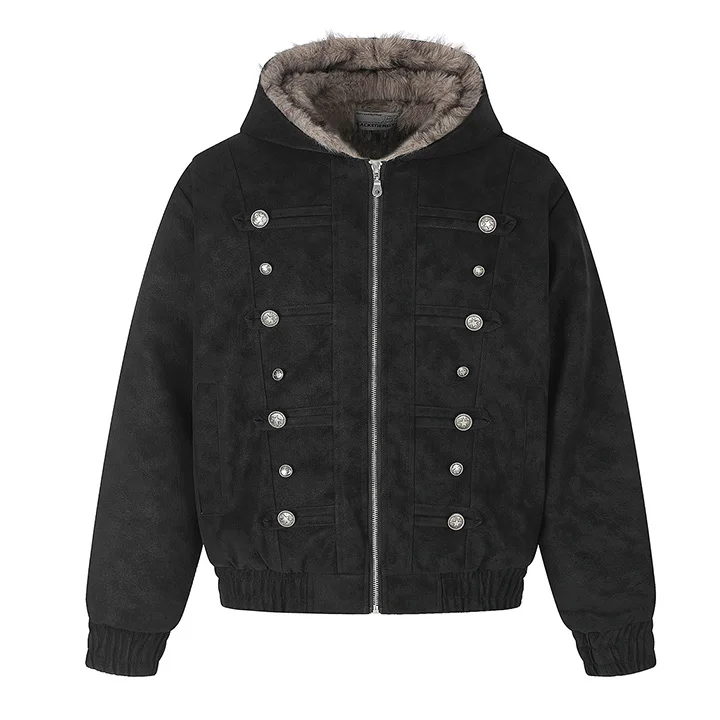 Harakuju Oversized Winter Jackets Coats Fur Collar Streetwear Outwear Parka For Male Tops