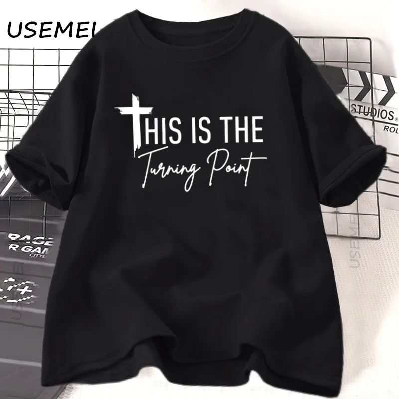 

Футболка This Is The Turning Point Charlie Kirk RIP Футболка Charlie Kirk Повседневная хлопковая футболка с короткими рукавами True Patriot Freedom