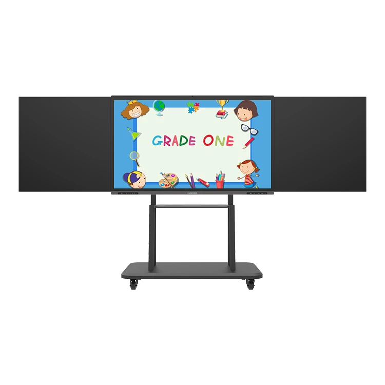 75 86 98 นิ้ว LCD โรงเรียนการเขียนการสอนการศึกษา BOARD มัลติมีเดียการสอน Movable Smart NANO กระดานดํา