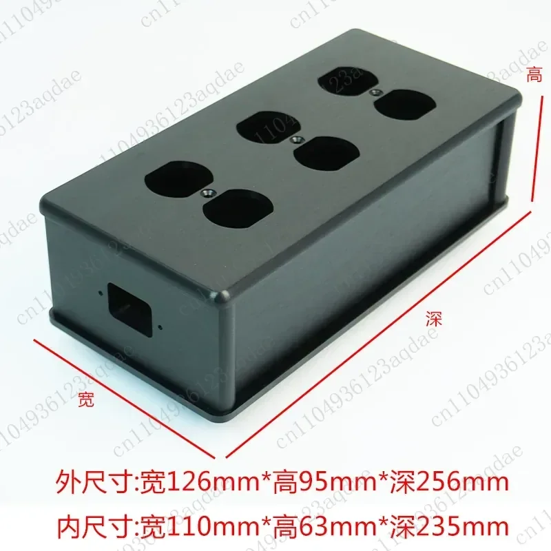3206 Audiophile Audio Socket Shell 6-position American Standard Socket Aluminum Chassis, Power Filter Plug-in Board Shell