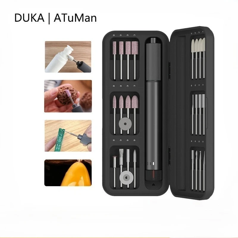 DUKA ATuMan Mini Drill Electric Carving Pen Variable Speed Rotary Tools Kit Engraver Pen for Grinding Polishing Angle Grinder