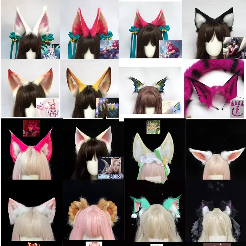 Halloween Props Handmade Custom Hair Hoops Custom Link Wolf Ear Cat Ear Rabbit Ear Fox Ear Simulation Cosplay Animal Ear