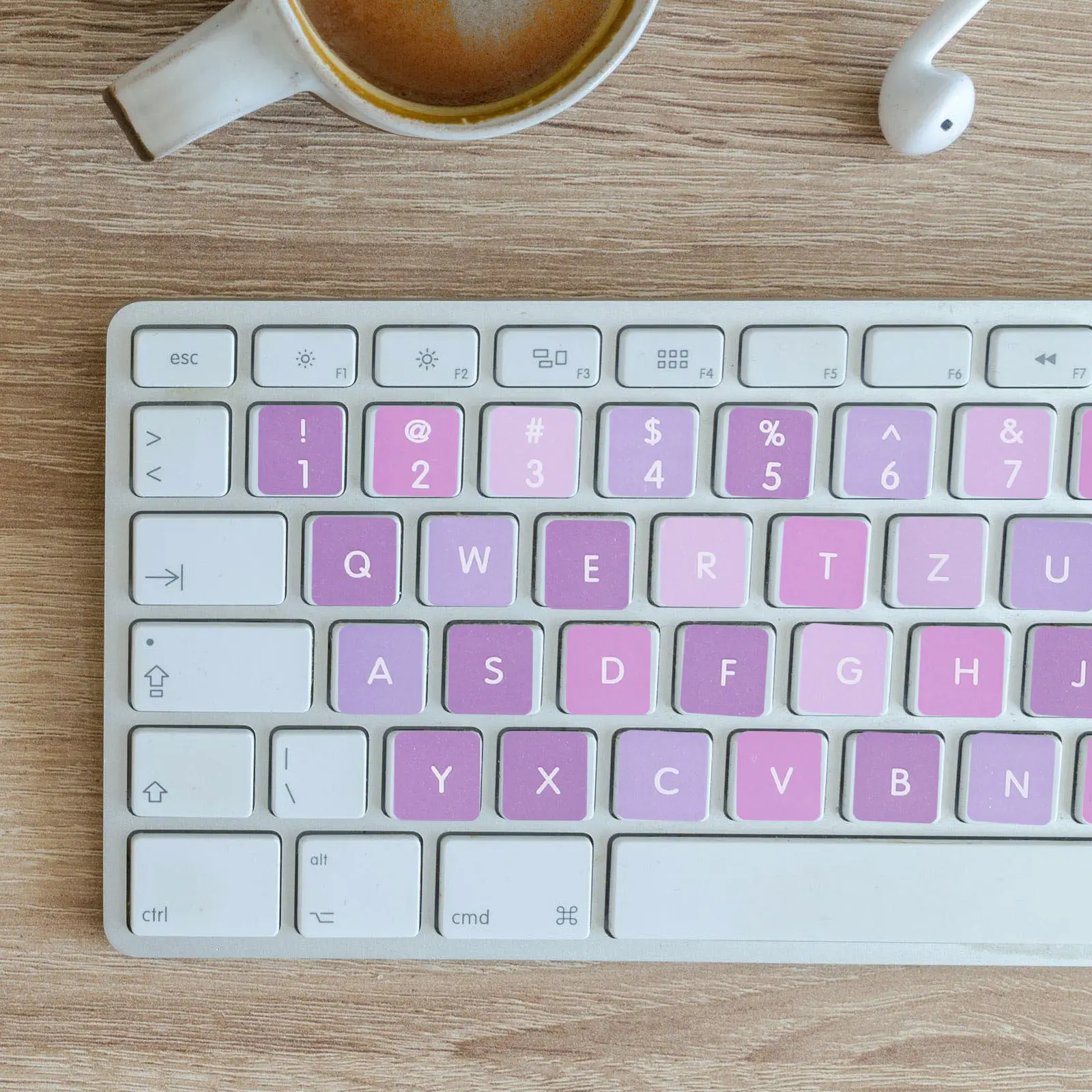 6Pcs Keyboard Stickers English Premium PVC Replacement for Computer Laptop Desktop Keyboard Letters Stickers Typing Upgrade
