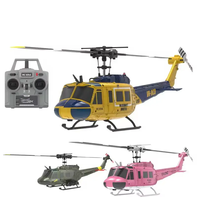 New C032 Huey Uh1 Helicopter 6-Channel Brushless Model Airplane Laser Height Locking Optical Flow Positioning Simple Override