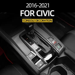For ﻿HONDA 2016 2017 2018 2019 2020 2021 10th CIVIC SEDAN HATCHBACK AT Gear transmission decorative sticker interior accessories