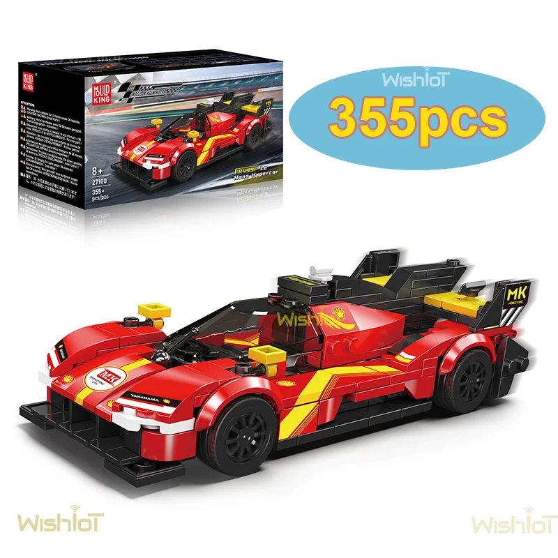 

Mould King 27100 FR-499P Hypercar City Car Speed Racer Sport Car Model DIY 355pcs Building Block Children Toy Birthday Gift