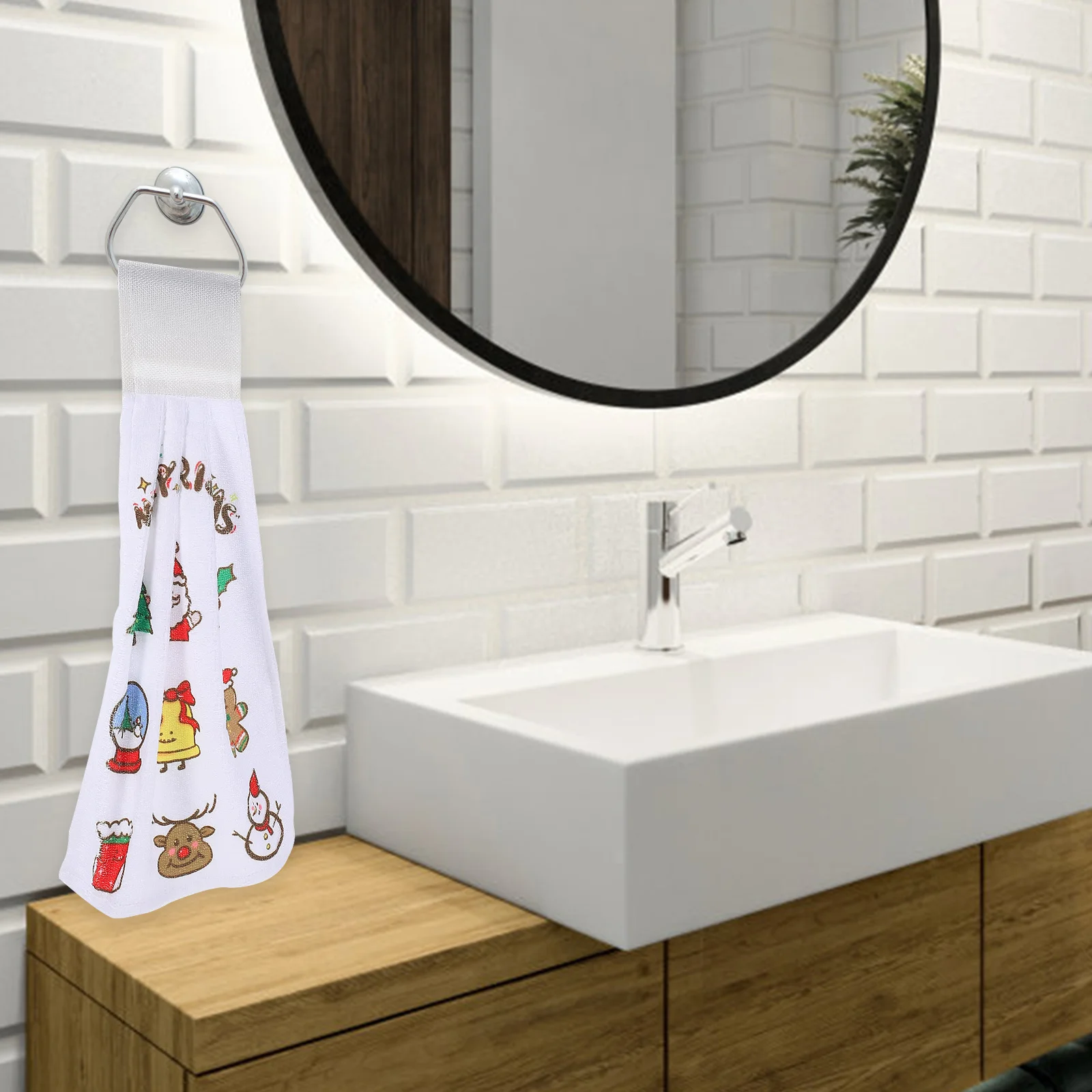 Asciugamano da cucina natalizio asciugamani natalizi per il bagno assorbe l'acqua in microfibra per il viso