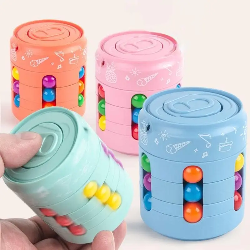 Conjunto de brinquedos giratórios de cubo de inquietação, brinquedos de inquietação de TDAH de ideia, girador adulto para terapia de alívio de ansiedade
