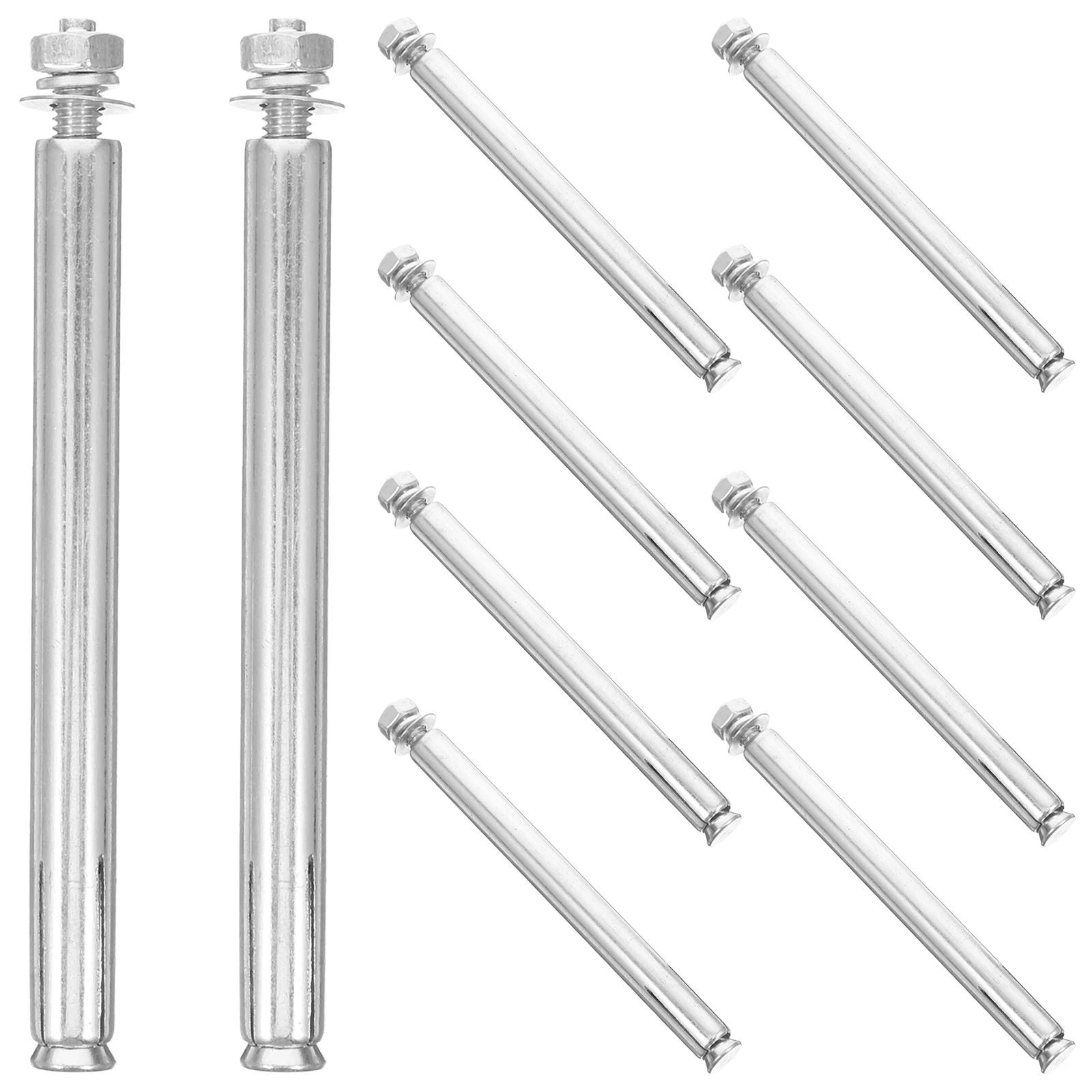 10pcs Galvanized Heavy Duty Screws Furniture DIY Multi-Use Bolts Multi Use Expansion Bolts For Fastening Anchor Nuts