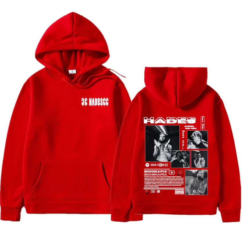 Rapper Hades66 Dupla Face Impressão Hip Hop Gráfico Roupas Masculinas Moda Moletom Com Capuz Oversized Primavera Outono Pulôver Casual