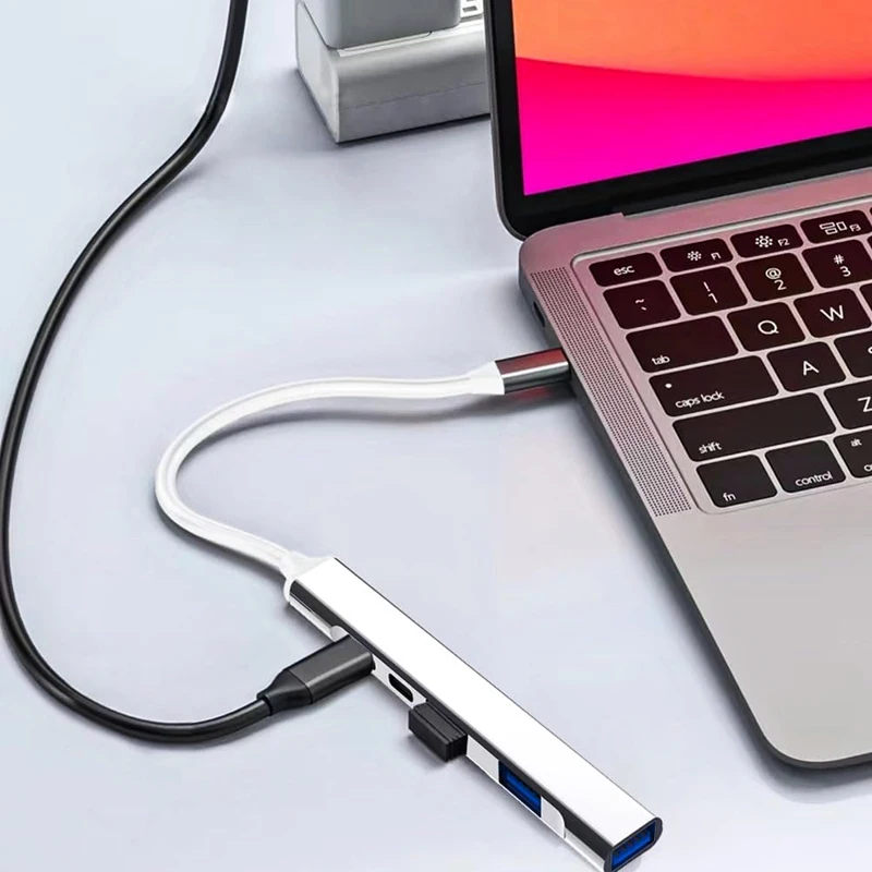 PD Charge USB C HUB Splitter Type C 3.0 Aluminum 5 in 1 Extend Fast Date Transfer Tablet Devices Computer Pc Macbook Accessories