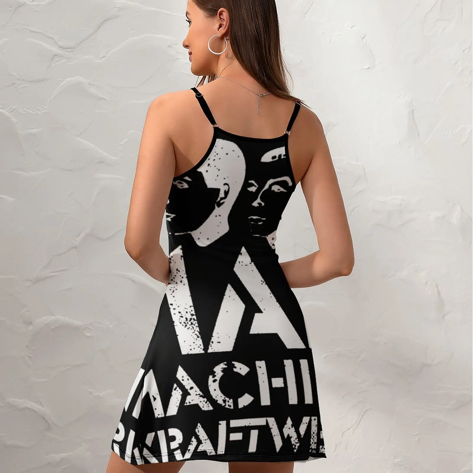 Exotic The Man Machine Kraftwerk Three Kraftwerk  Women's Sling Dress Graphic  Clubs  Woman's Dress The Dress Graphic Vintage