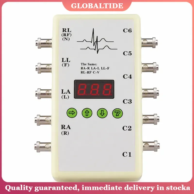 ECG Simulator ECG Signal Generator Medical Device Test Equipment Heart Rate Pulse Waveform Analyzer for Patient Monitor