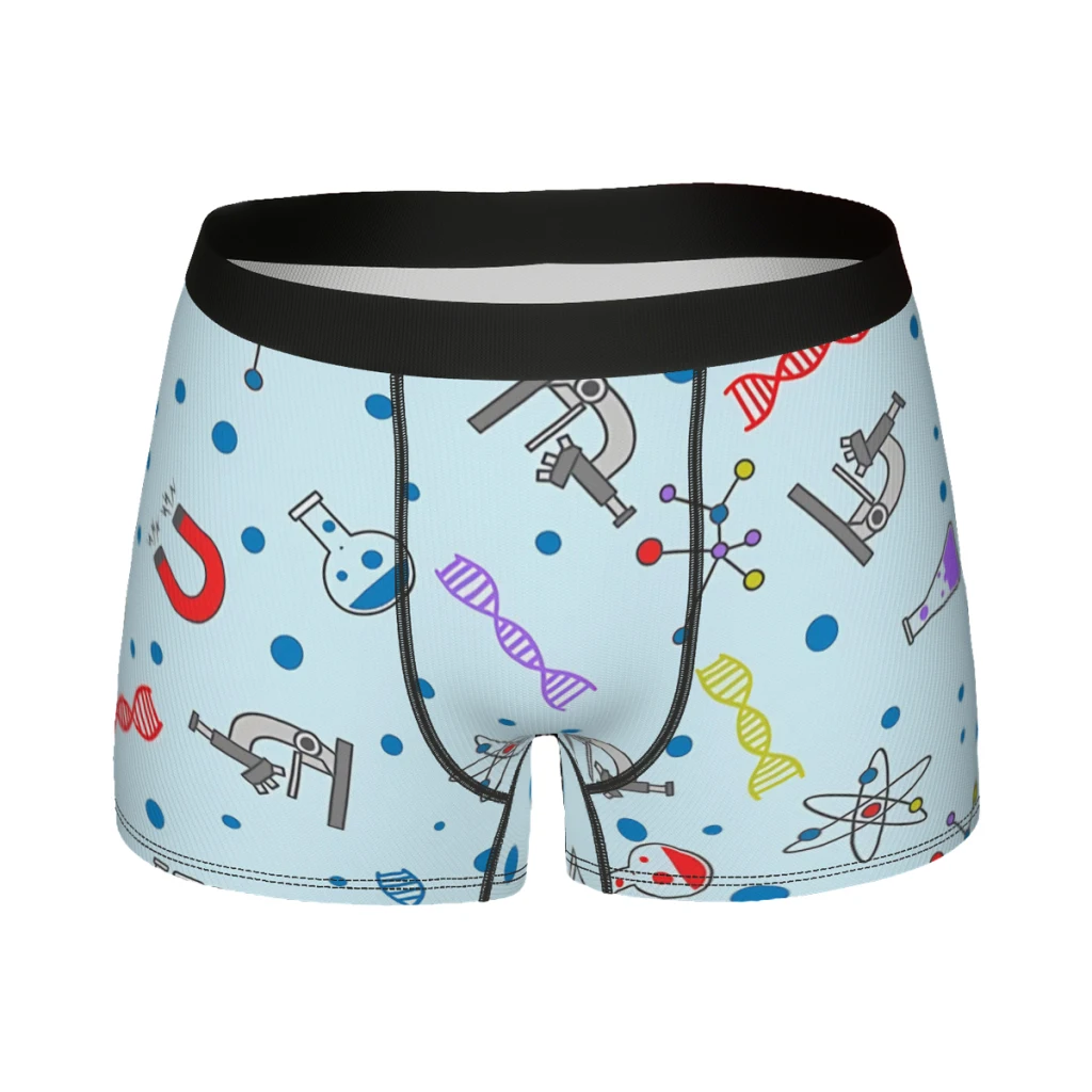 Science Pattern Chemistry Pattern Underpants Breathbale Panties Men's Underwear Sexy Shorts Boxer Briefs