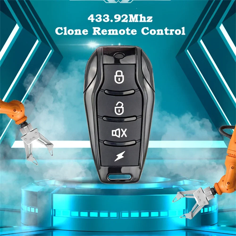 433Mhz Garage Door Copy Remote Control Cloning Code 4 Keys RF Transmitter Wireless Controller 433.92mhz For Gate Duplicator