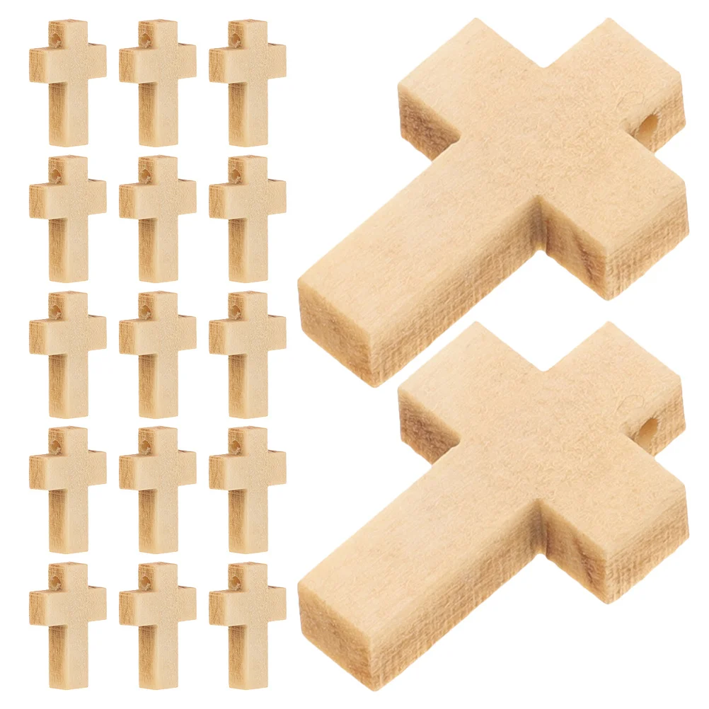 

200 шт. деревянных крестиков-шармов, неокрашенные мини-кресты для изготовления украшений, ожерелий, браслетов, пасхального декора, поделок