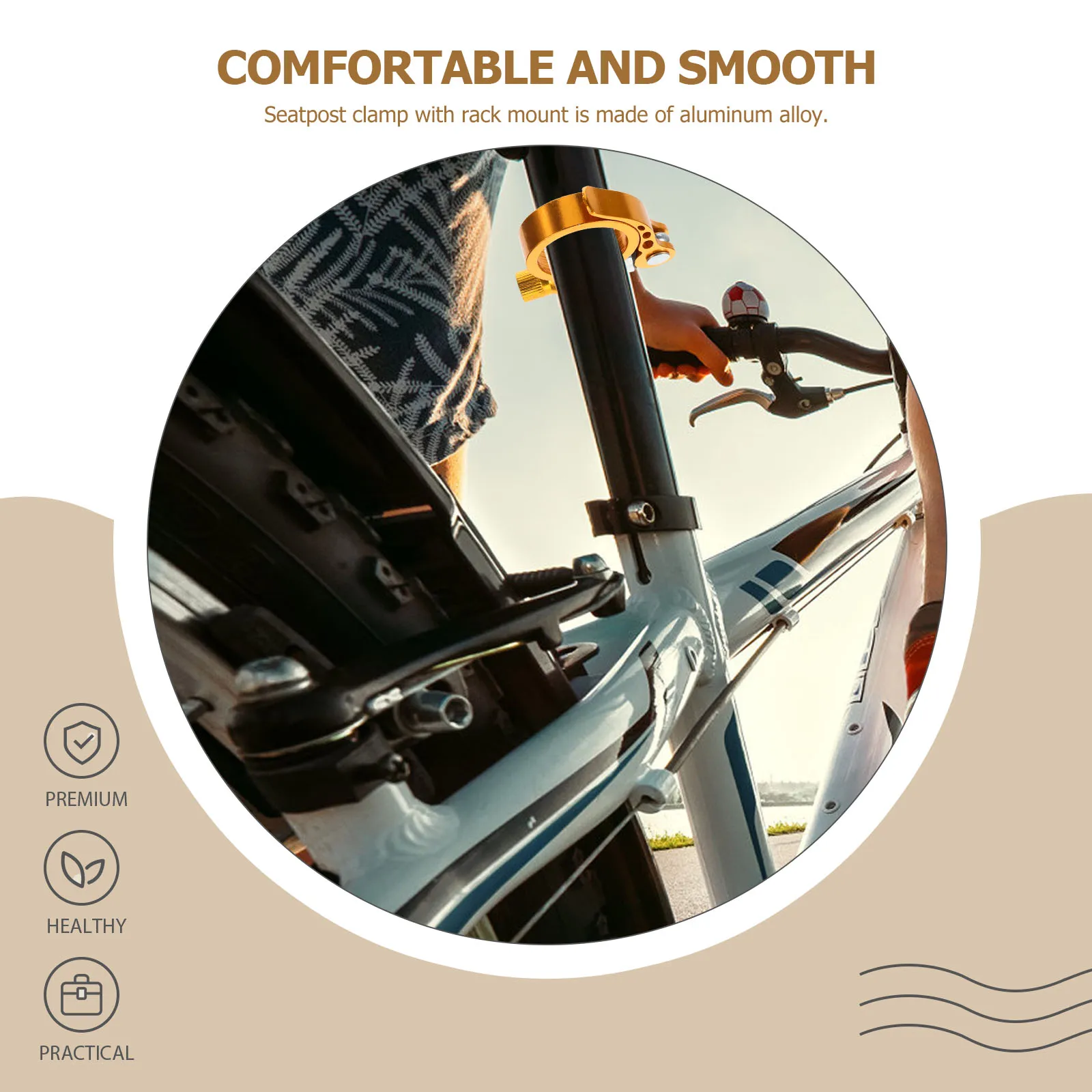 

Bicycle Seat Clamp Folding Bike Seatpost Supplies Casual Road Alloy Alloy Tube Clip Tube Clip Quick Release Durable