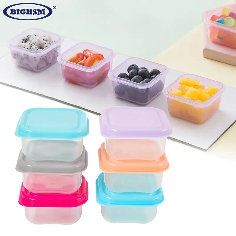 6Pcs/Set Mini Spices Jar Portable Transparent Bento Seasoning Boxes Sauce Bottle Easy Clean Kitchen Tool Picnic Supplies