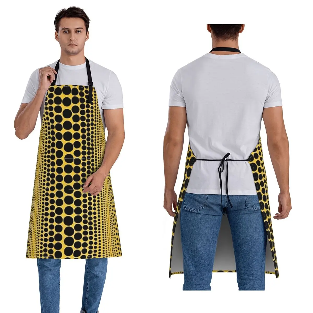 

Yayoi Kusama Тыква Абстрактные Художественные Фартуки Шеф-Повар Выпечка Столер Водонепроницаемый Нагрудник Кухня Чистка Праздник для Женщин Мужчин Живопись