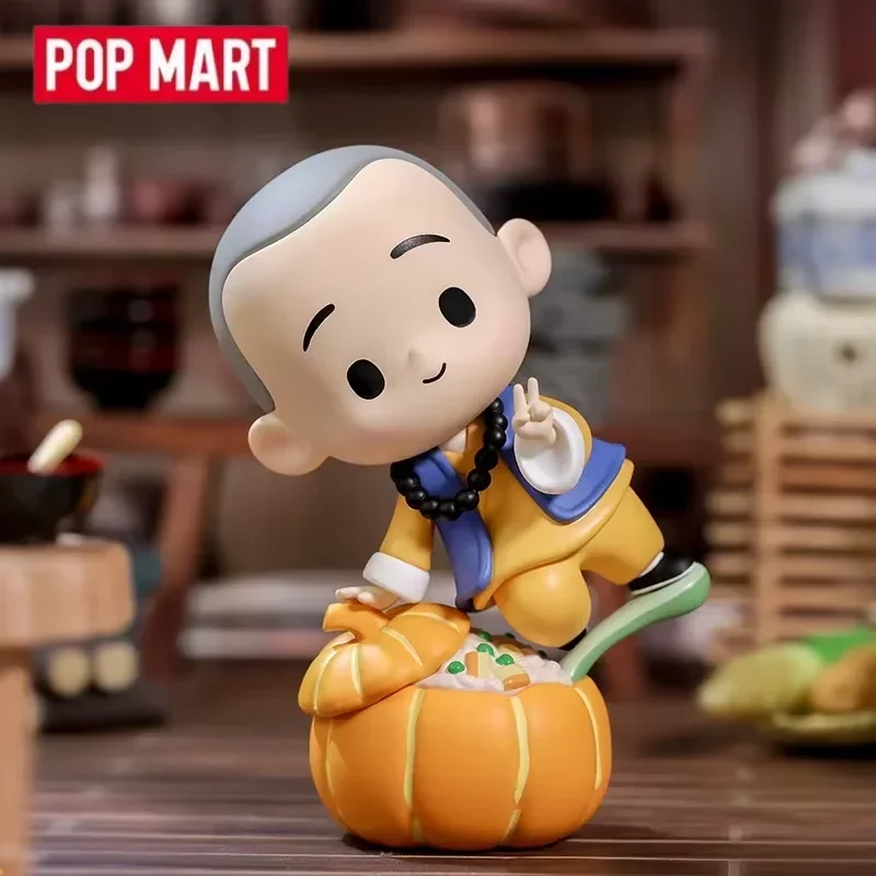POP MART The Little Monk Yichan Chinese Delicacy Series Blind Box Toys Mystery Box Guess Bag Doll Desktop Ornaments Collection