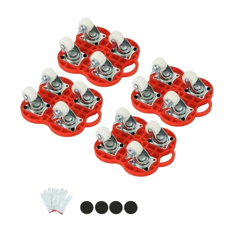 U4LA Heavy Duty Furniture Lifter Transport Mover Lifter Slides Wheel Easy Furniture Mover Tool Set Wheel Roller Hand Tool