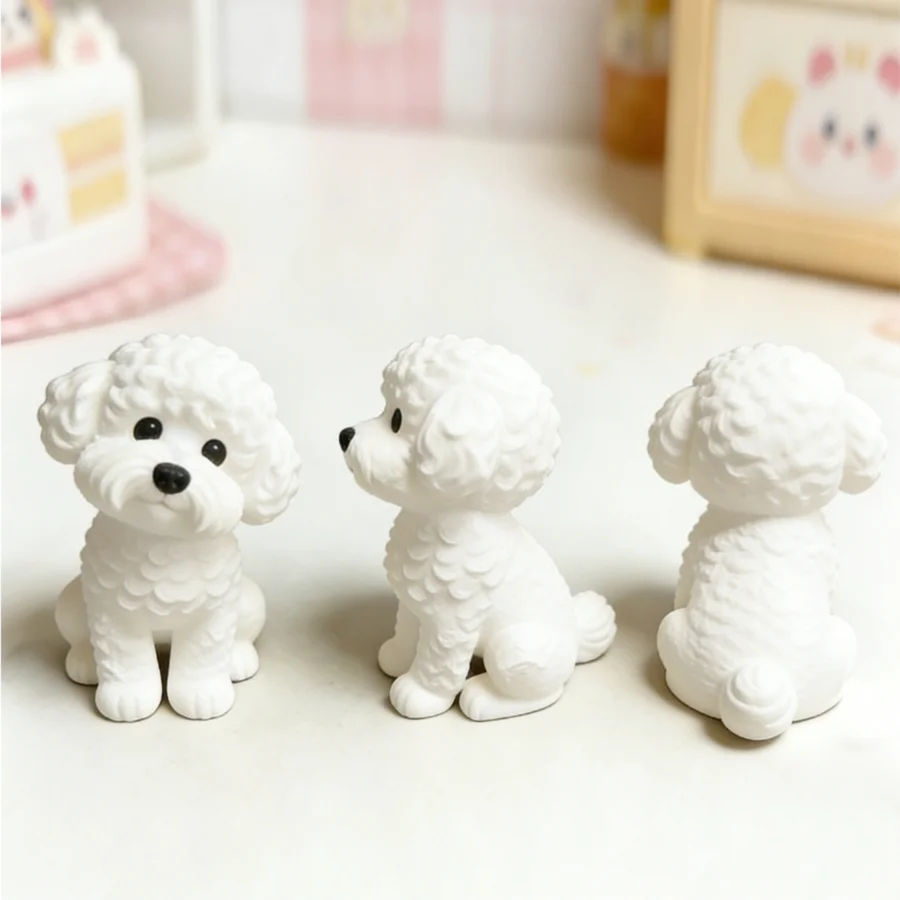 Cute Pet Dog Ornaments, Miniature Dog Figurine Crafts, Room Decor, Scene Decoration, Wedding Supplies, Office Desk Decorations