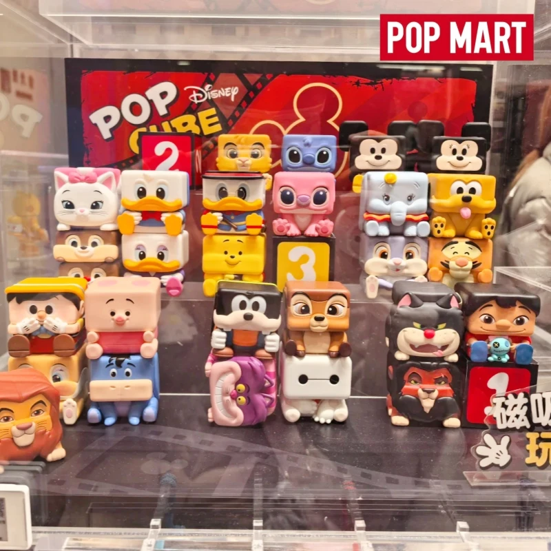 

POP MART Disney Classic Pop Cube 1 2 3 Series Blind Box Cute Cartoon Figurine Trendy Exquisite Collectible Toy Surprise Gift