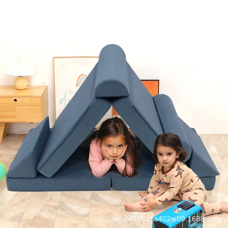 Corduroy 6-piece family children's leisure activities 3-10 years old children's building block sofa