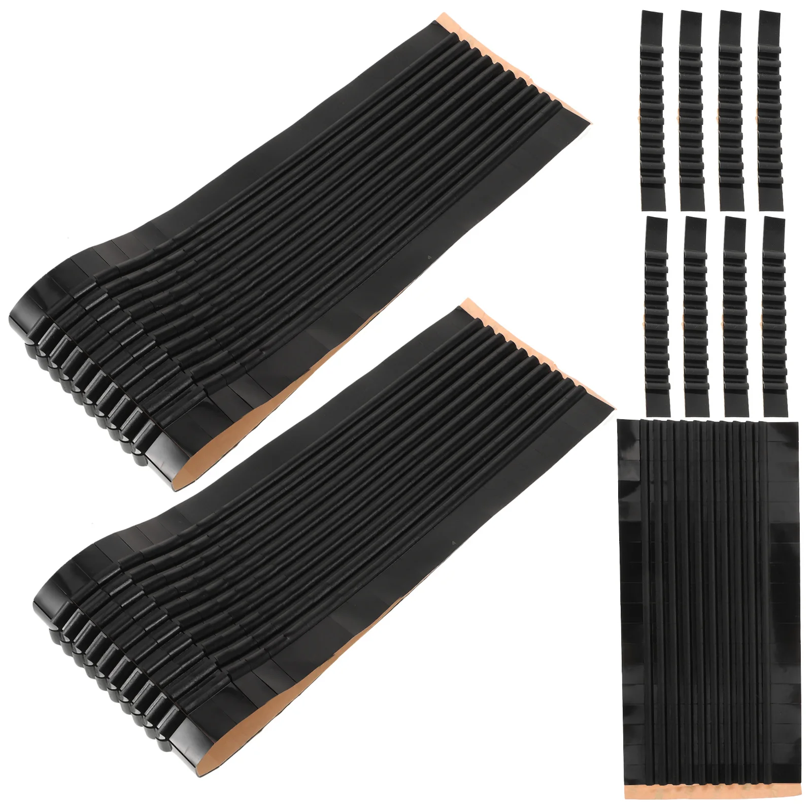 

100pcs Anti-Slip Hanger Grips For Wood Hangers Silicone Adhesive Strips Clothing Hanger Accessories Closet Non-Slip Pads