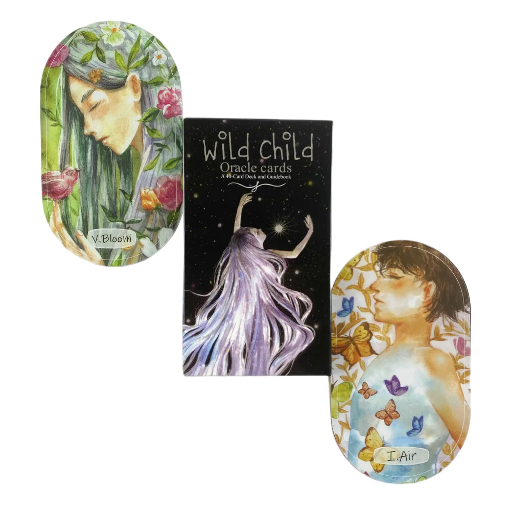 Wild Child Oracle Cards A 40 English Fate Divination Deck Borad Games Beautifully Illustrated