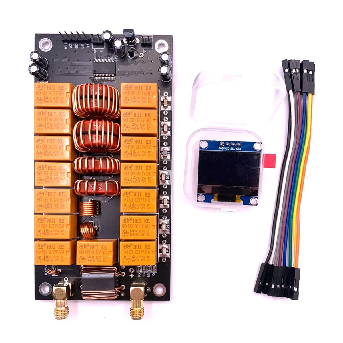 Carte Mère de Syntoniseur d'Antenne avec Écran, Analyste d'Antennes DIY, Testeur de Composants Électroniques ATU-100 400MA, Version Finie