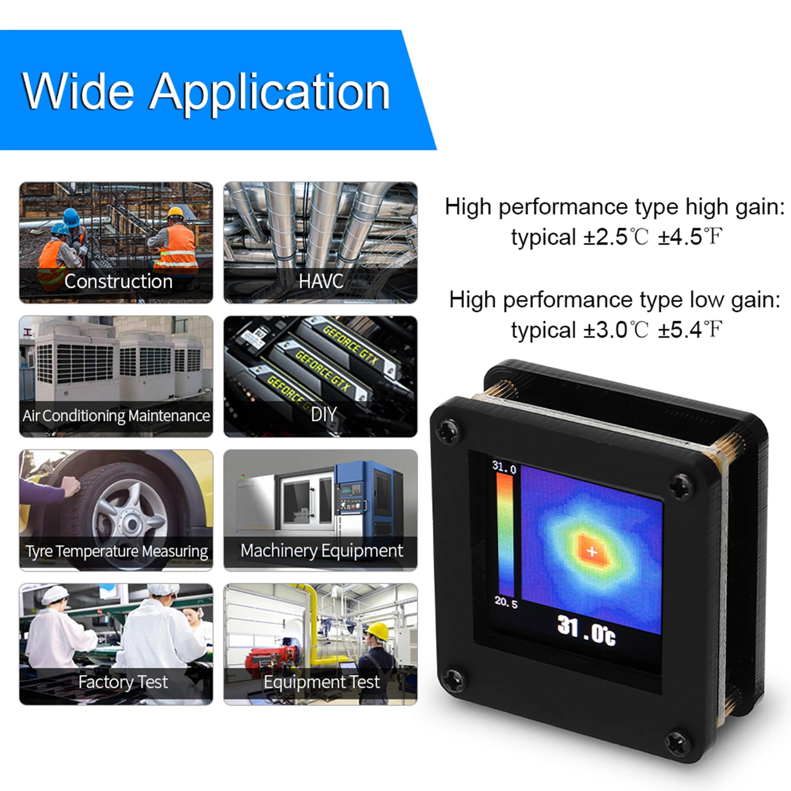 AMG8833 IR 8*8 Infrared Thermal Imager Array Temperature Sensor 7M Farthest Detection Distance with Housing