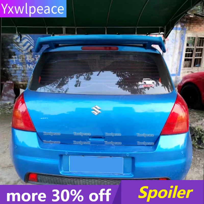 

For Suzuki Swift Spoiler 2008-2015 High Quality ABS Plastic Unpainted Color Rear Roof Spoiler Wing Trunk Lip Car Accessories