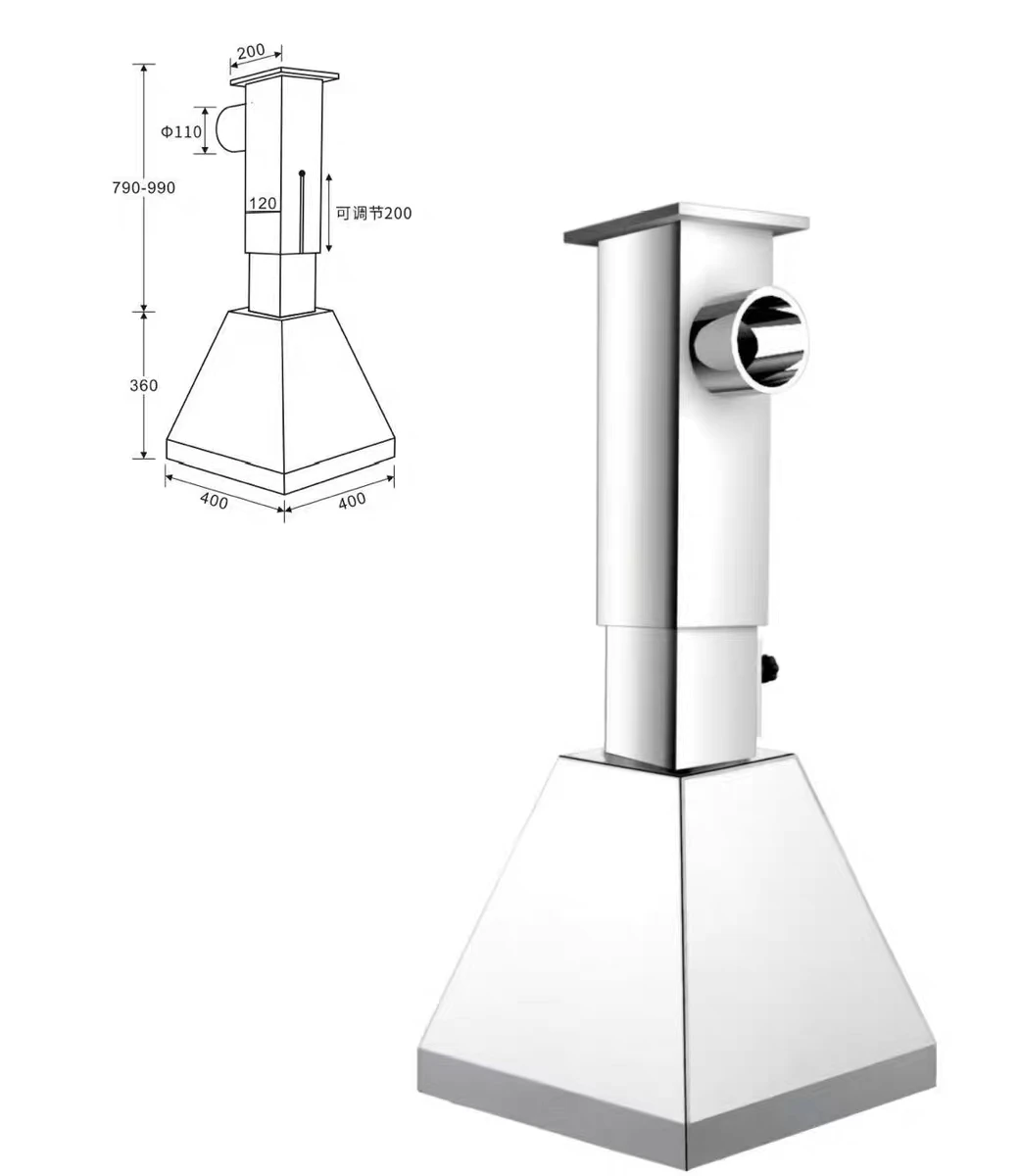 Welding smoke suction arm, stainless steel smoke purification hood, laboratory atomic hood