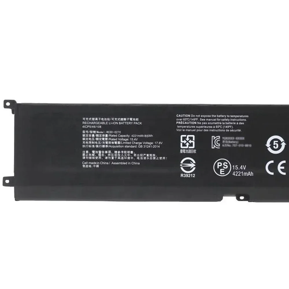 RC30-0270 15.4V 65Wh Original Laptop Battery for Razer Blade 15 Base RZ09-02705E76-R3U1 RZ09-03006