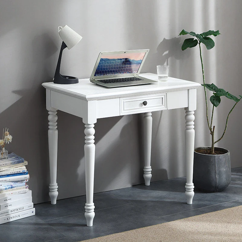 Wooden Standing Office Desk Minimalist Crafts Design Modern Computer Study Office Desk Decoration Luxury Tavolo Home Furniture