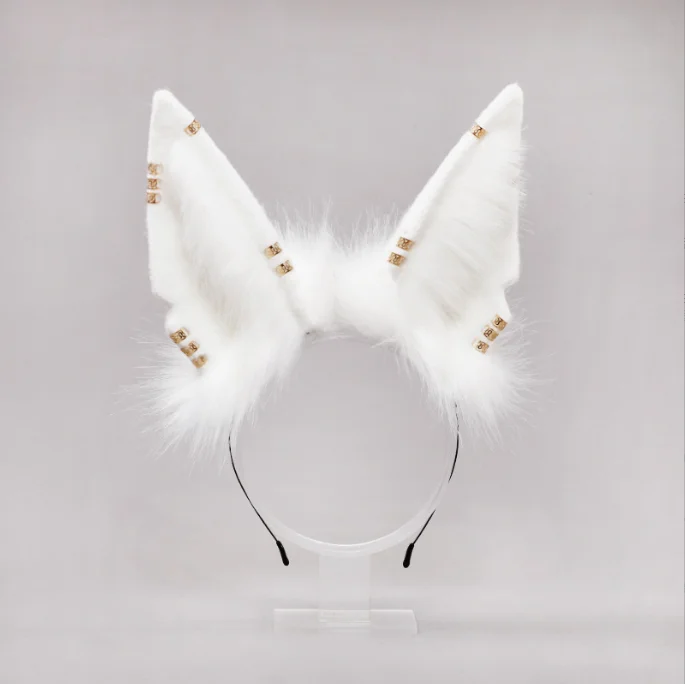 Anubis Ancient Egyptian Mythology Plush Heanband Wolf Ears Tail Set Punk Cosplay Costume Accessories Anime