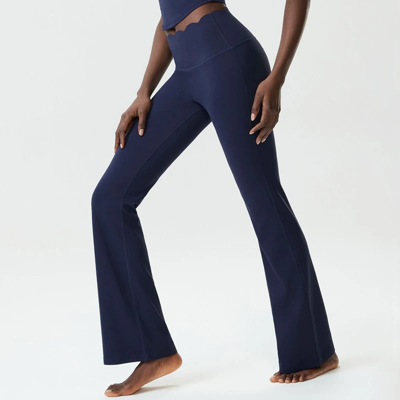 Women High Waist Yoga Pants Super Soft Stretchy Wide Leg Workout Trousers Breathable Gym Bell-bottoms Female Sportswear