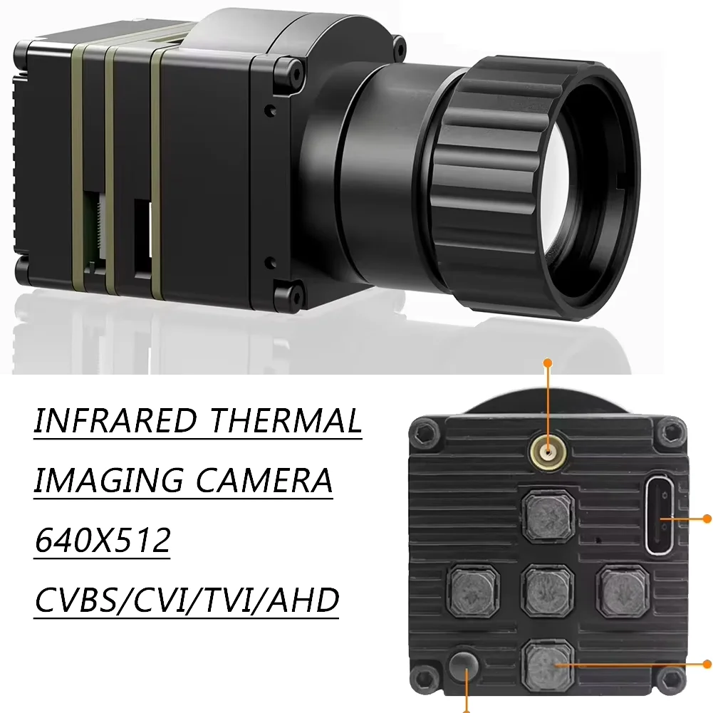 

Industrial 640x512 Uncooled Infrared Thermal Camera,CVBS&USB Output, Security Monitoring,ASIC Solution, With Lens,A1T-AHD