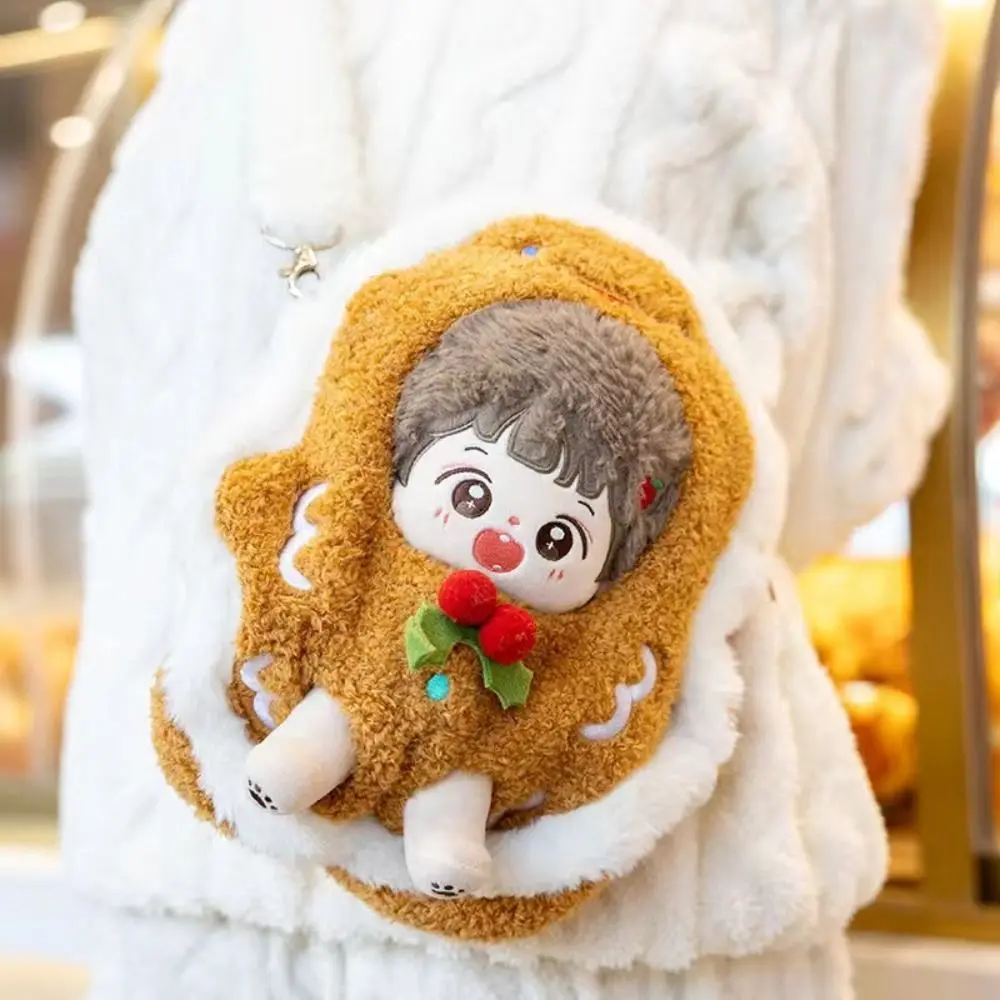 

New 20cm Cotton Doll Cotton Doll Bag Cute Cartoon Shoulder Bag Gingerbread Man Soft Outdoor Bag for 20cm Cotton Doll