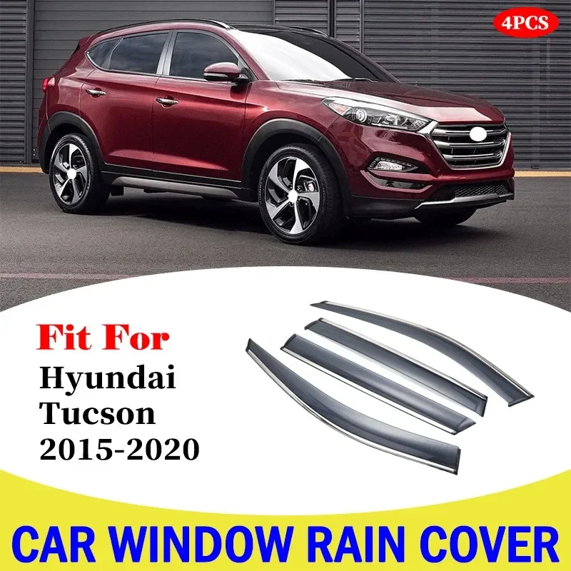 

For Hyundai Tucson 2015-2020 Window Sun Rain Visor Wind Deflectors Guard Shield Weathershields Awning Cover Car Accessories