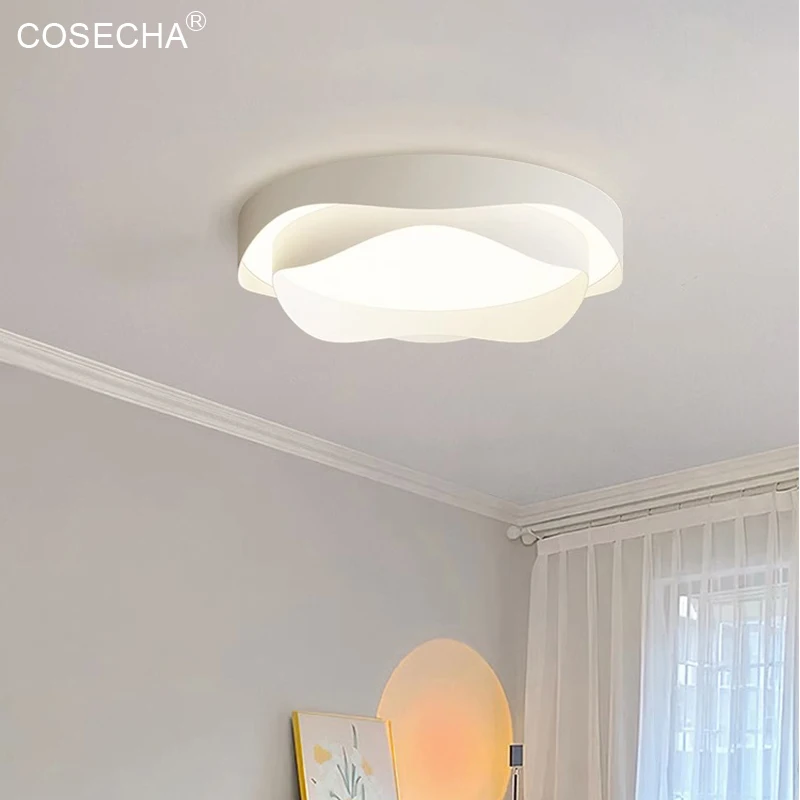 Round Cake Led Ceiling Lamp Modern White Ceiling Lights In Bedroom Dining Room Living Room Hallway Dia40/50/60Cm 85-265V