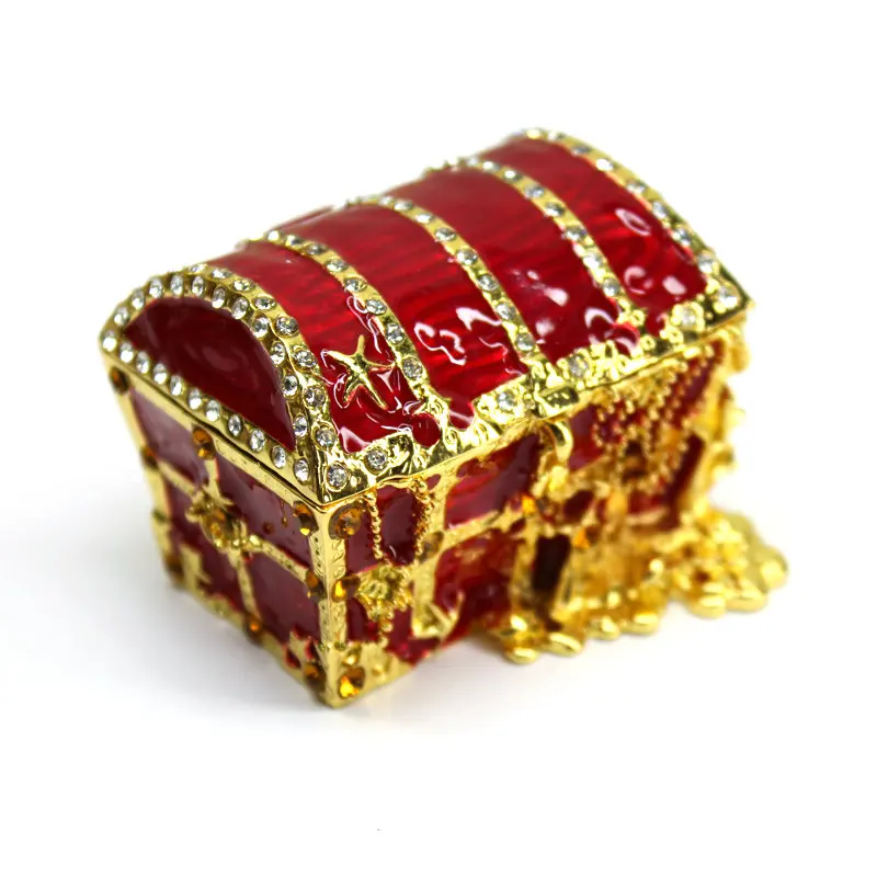 SHINNYGIFTS Handmade Enamel Trinket Box Necklace Ring Jewelry Box Collective Box