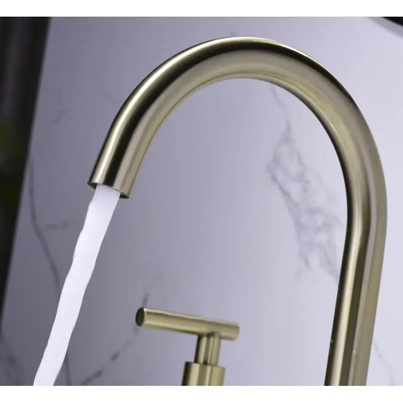 High Arc Widespread Bathroom Sink Faucet - 3 Hole, Two Handle Design, Stylish and Functional, Easy Installation, Modern