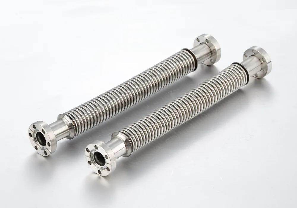 CF100 Seamless Stainless Steel Vacuum Bellows Flexible Pattern GB Standard Spiral Welded Process Stainless Steel Pipes Product