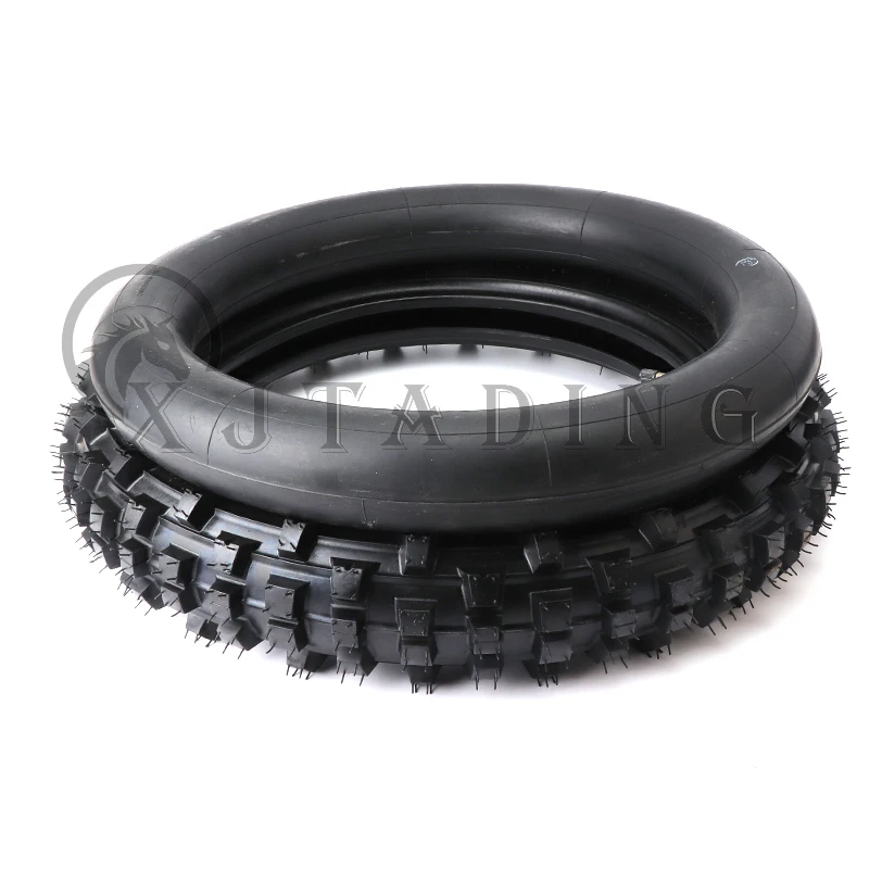 Off Road Tire 90/100-14 with Inner Tube 90/100-14 for Dirt Pit Bike Motocross Off Road Motorcycle 14 inch Rear Wheel